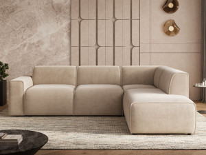 Ecksofa L-Form Rechts Eluno Beige