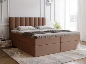 Boxspringbett mit Bettkasten 180x200 Mocca Braun