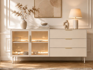 Kommode mit Türen und Schubladen Lumina Kaschmir