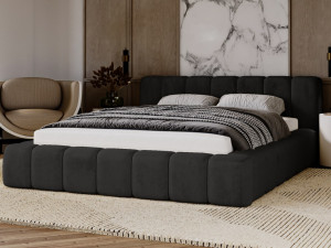 Polsterbett mit Bettkasten und Lattenrost 180x200 Ibiza Schwarz