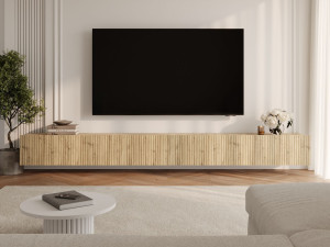 TV-Lowboard mit Türen 300 cm Kioto Artisan Eiche