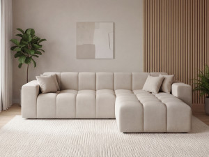 Ecksofa L-Form Rechts Moderne Ecksofa Loopo Beige