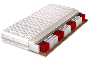 Taschenfederkernmatratze Multipocket mit Latexschaum und Kokosmatte Nuvia 100x200