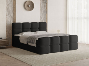 Boxspringbett mit Bettkasten 160x200 Rivon Schwarz