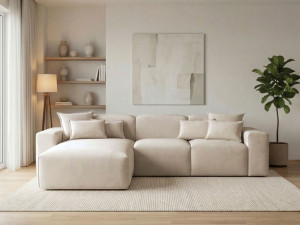 Ecksofa L-Form Links Moderne Ecksofa Leni Beige
