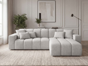 Ecksofa L-Form Rechts Nork Grau