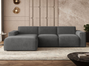 Ecksofa L-Form Links Lavia Dunkelgrau