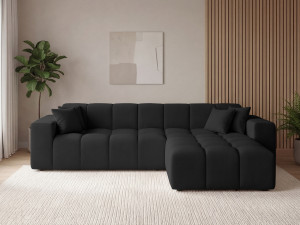 Ecksofa L-Form Rechts Moderne Ecksofa Loopo Schwarz