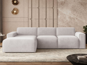Ecksofa L-Form Links Lavia Grau