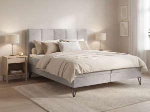 Boxspringbett mit Bettkasten 120x200 Vendi grau