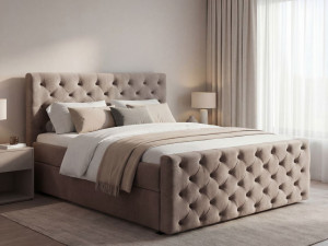 Boxspringbett mit Bettkasten 160x200 Montego Braun