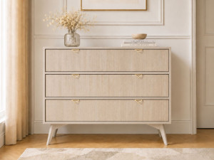 Kommode mit drei Schubladen Modena Beige