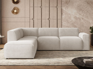 Ecksofa L-Form Links Eluno Hellbeige