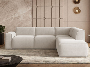 Ecksofa L-Form Rechts Eluno Hellbeige