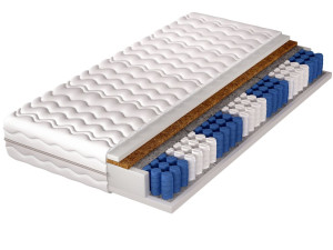 Taschenfederkernmatratze mit Kokosmatte und Polyurethanschaum Dormitorio 90x200