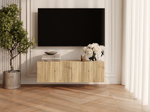 TV-Lowboard mit Türen 100 cm Kioto Artisan Eiche