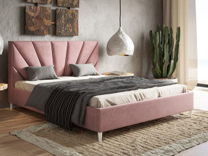 Polsterbett mit Lattenrost 180x200 Fuzi Rosa