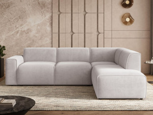 Ecksofa L-Form Rechts Eluno Grau