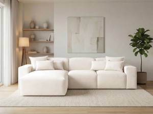 Ecksofa L-Form Links Moderne Ecksofa Leni Creme