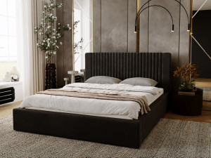 Polsterbett mit Bettkasten und Lattenrost 120x200 Malmo Braun