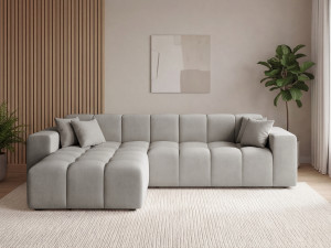 Ecksofa L-Form Links Moderne Ecksofa Loopo Grau