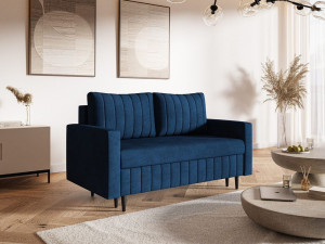 Schlafsofa mit Bettfunktion und Bettkasten Castelo Dunkelblau
