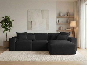 Ecksofa L-Form Rechts Moderne Ecksofa Leni Schwarz