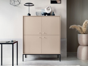 Türkommode mit Schwarz Metallbeinen Amor Beige