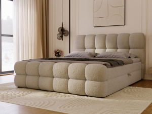 Boxspringbett mit Bettkasten 180x200 Modo Dunkelbeige