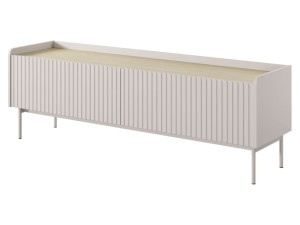 Szafka pod telewizor z drzwiczkami 153 cm Abios Beżowa, Dąb Scandi