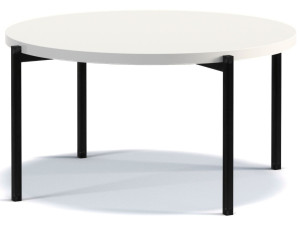Okrągły stolik kawowy Sevilla 84 cm Biały połysk
