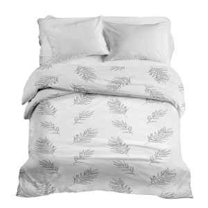 Housse Blanche avec des brindilles grises