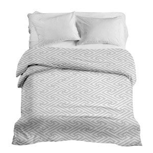 Housse Blanc avec des motifs gris