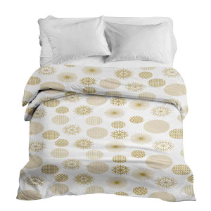 Housse Blanc avec des motifs dorés