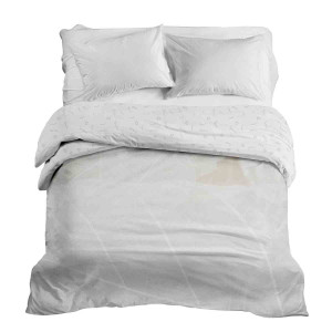 Housse Grise avec un motif blanc