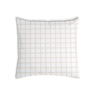 Oreiller Carreaux orange et beige