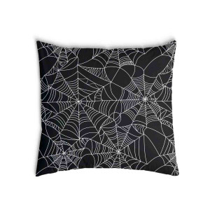 Oreiller Noire avec une toile d'araignée