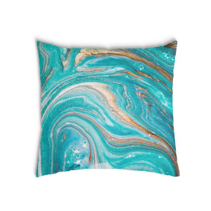Oreiller Marbre turquoise
