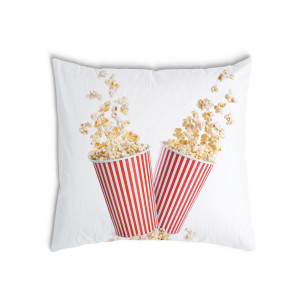 Oreiller Blanche avec du pop-corn