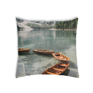 Oreiller Lac avec des bateaux