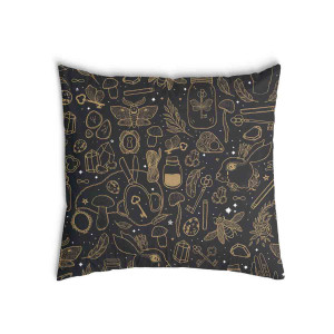 Oreiller Marron à motifs