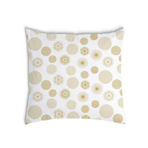 Oreiller Blanc avec des motifs dorés