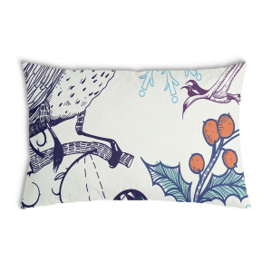 Oreiller Oiseaux d'hiver
