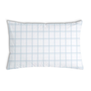 Oreiller Blanche avec des carreaux bleus