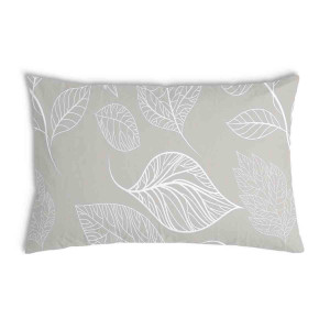 Oreiller Beige avec des feuilles claires
