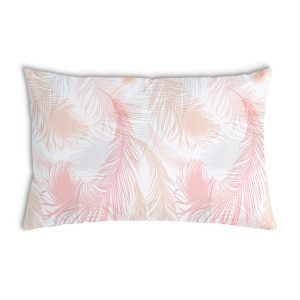 Oreiller Blanche avec des plumes Roses
