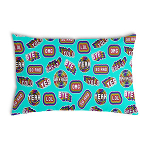 Oreiller Turquoise avec des dictons