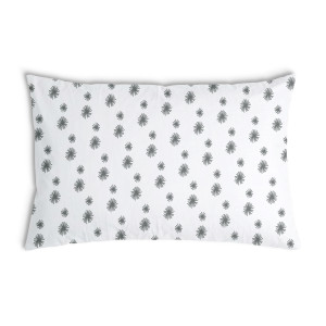 Oreiller Blanche avec des glands gris