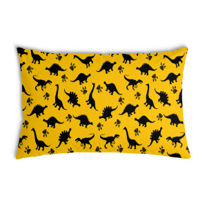 Oreiller Jaune avec des dinosaures
