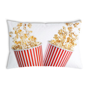 Oreiller Blanche avec du pop-corn